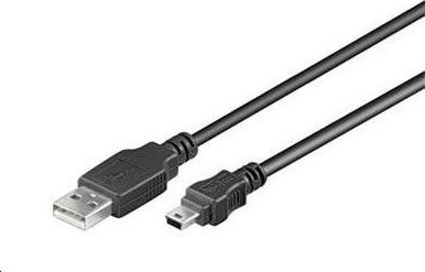 Kabllo USB PremiumCord ku2m02a, USB A në mini USB, 2 m, i zi