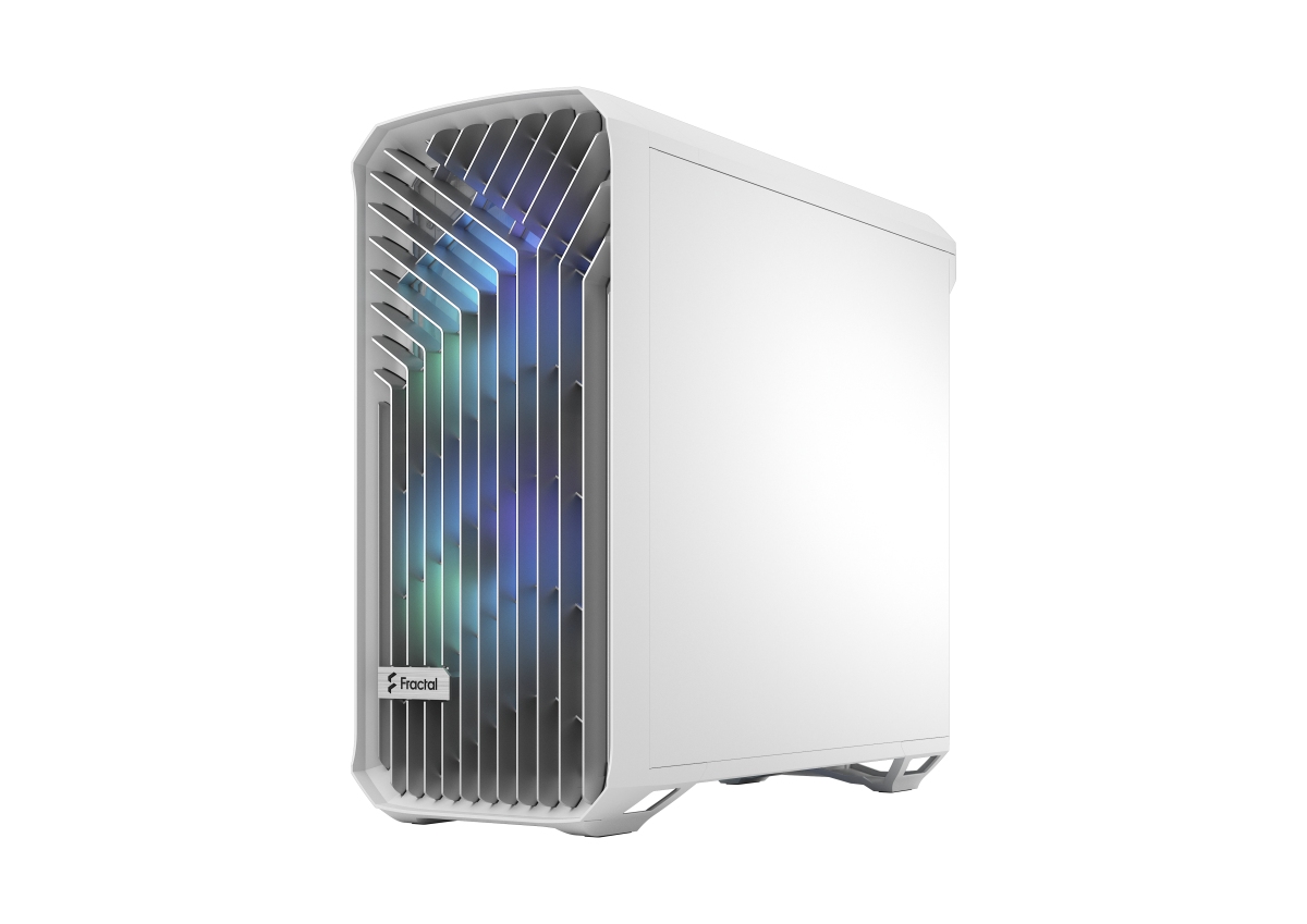 Куќиште за компјутер Fractal Design Torrent RGB White TG Clear Tint, бело