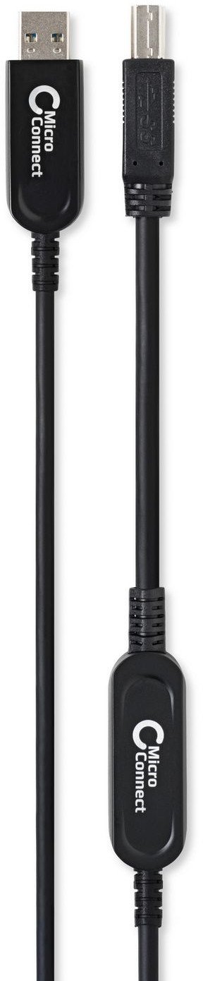 Kabllo USB Microconnect MC-USB3.0AB25OP, USB 3.2 Gen 2 A në B, 25 m, e zezë
