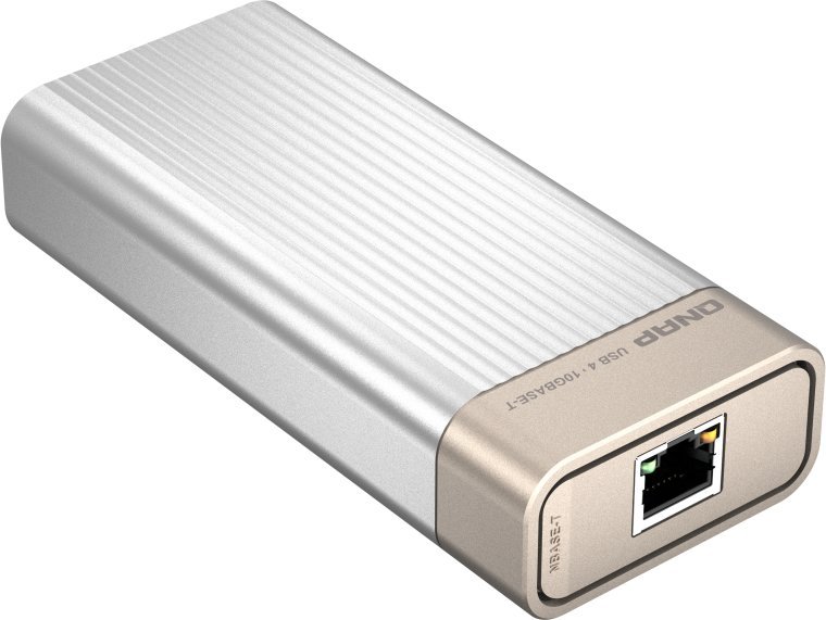 Мрежен адаптер QNAP QNA-UC5G1T, USB 4 Type C во 10GBASE T, 10000 Mbit/s, сив