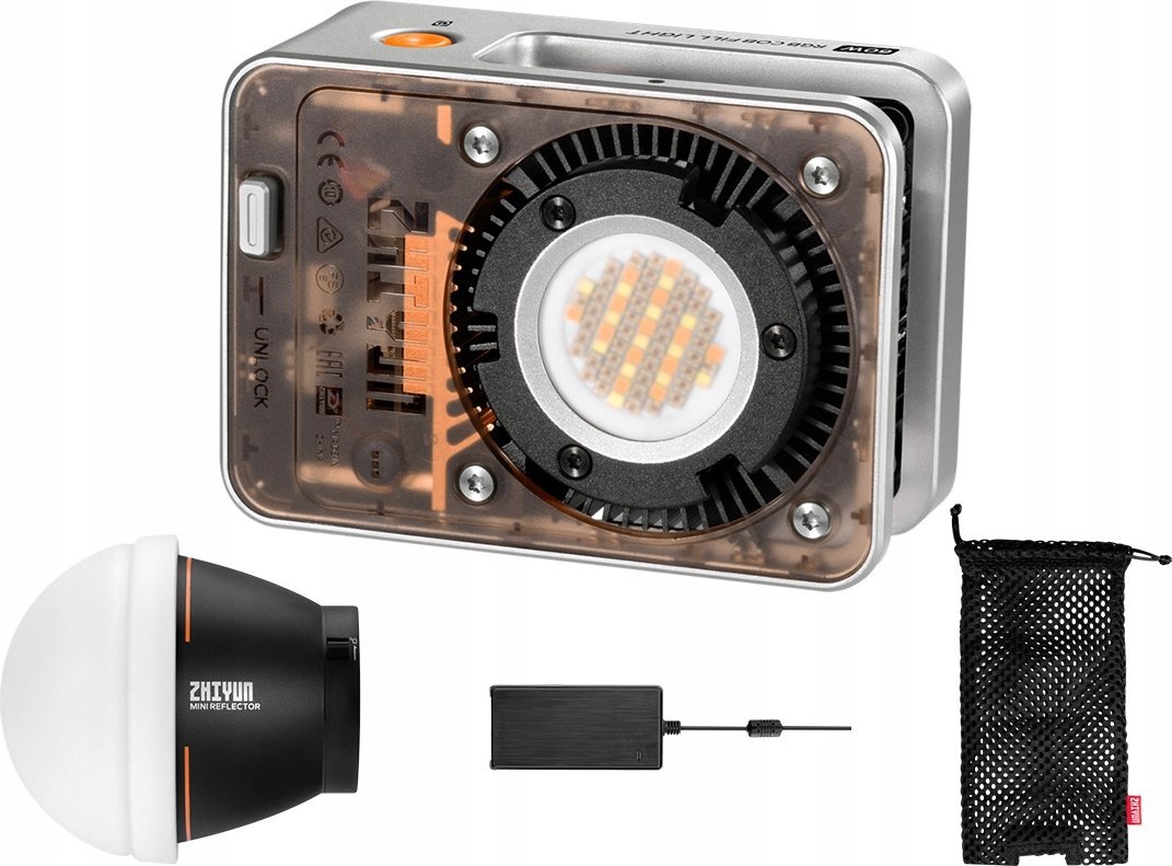 Dritë video Zhiyun Molus X60RGB, 60W, RGB, argjendtë