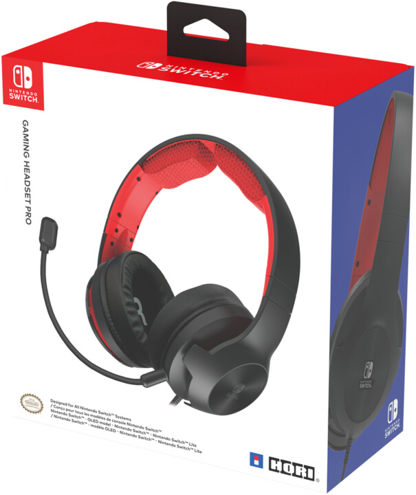 Kufje HORI SWITCH Gaming Headset, të zeza / kuqe