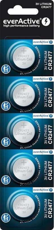 Bateri litiumi EverActive CR2477, set 5 copë, 3V