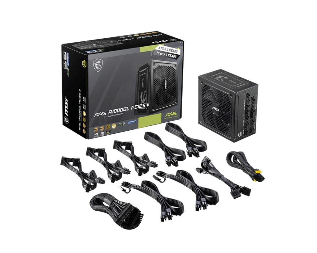 Burim energjie MSI MAG A1000GL PCIE5 II, 1000 W 24-pin ATX