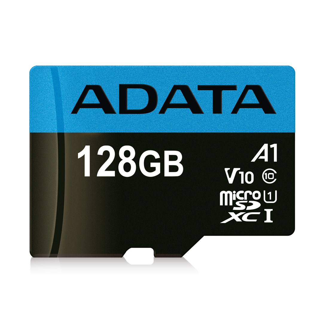 Мемориска картичка ADATA Premier, MicroSDXC, 128 GB, Class 10 + SD адаптер