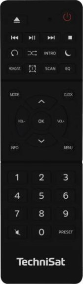 Radio TechniSat DIGITRADIO 372 CD BT, DAB+, CD, Bluetooth, e zezë