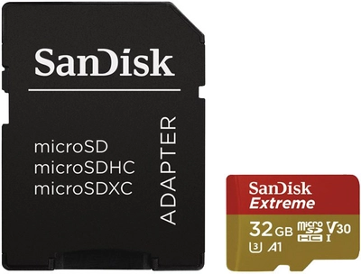 [OUTLET] Kartë memorie SanDisk Micro SDHC Extreme V30 32GB 100MB/s UHS-I U3 + SD adapter