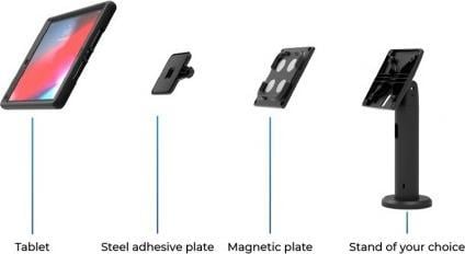 Mbajtëse monitori Maclocks Magnetix, VESA 100mm, me magnet, e zezë