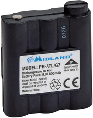 Bateri për radiolidhje Midland PB-ATL/G7, 800 mAh, 6 V, e zezë