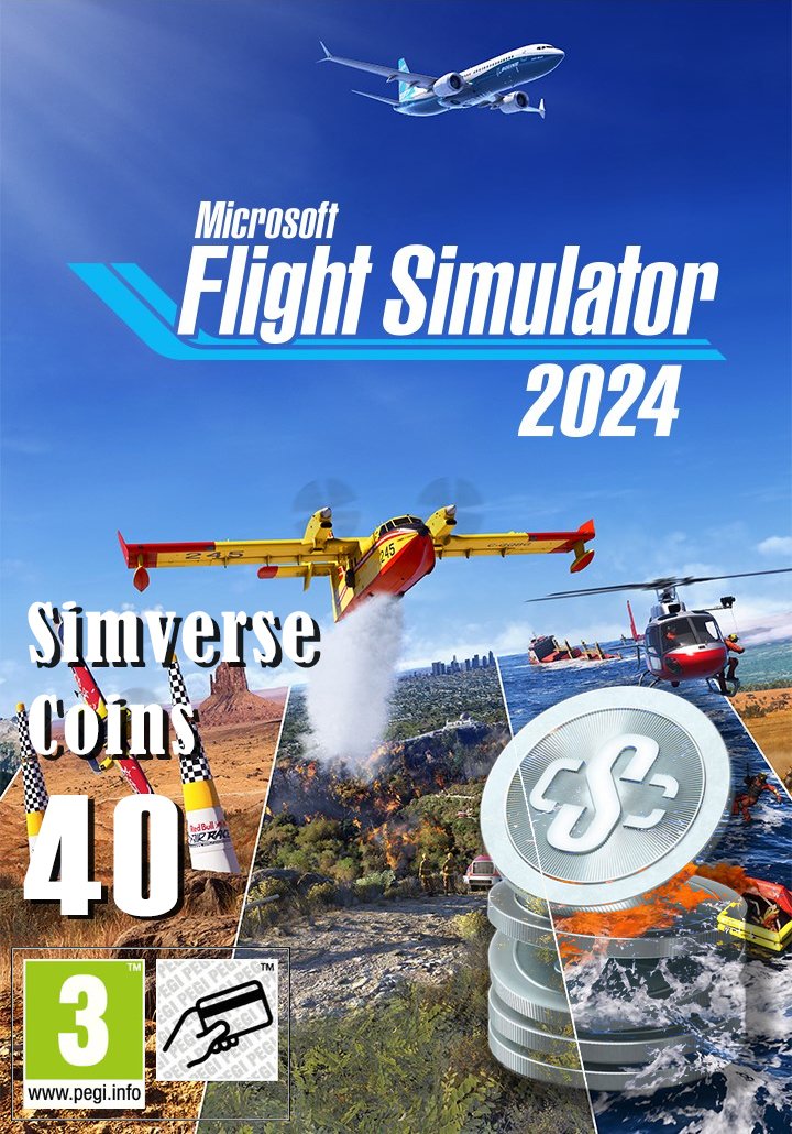 Kod dixhital Microsoft Flight Simulator 2024, 40 Simverse Coin, PC dhe Xbox Series X S