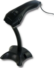 Skaner barkodi Qoltec 50861, 1D, USB, 1.4 m kabllo, i zi