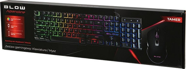 Set tastierë dhe mi Blow, LED me ndriçim, 2400 DPI, i zi