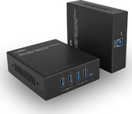 USB продолжувач Lindy 100m, USB 3.2 Gen 1, Cat.6A HDBaseT, метален