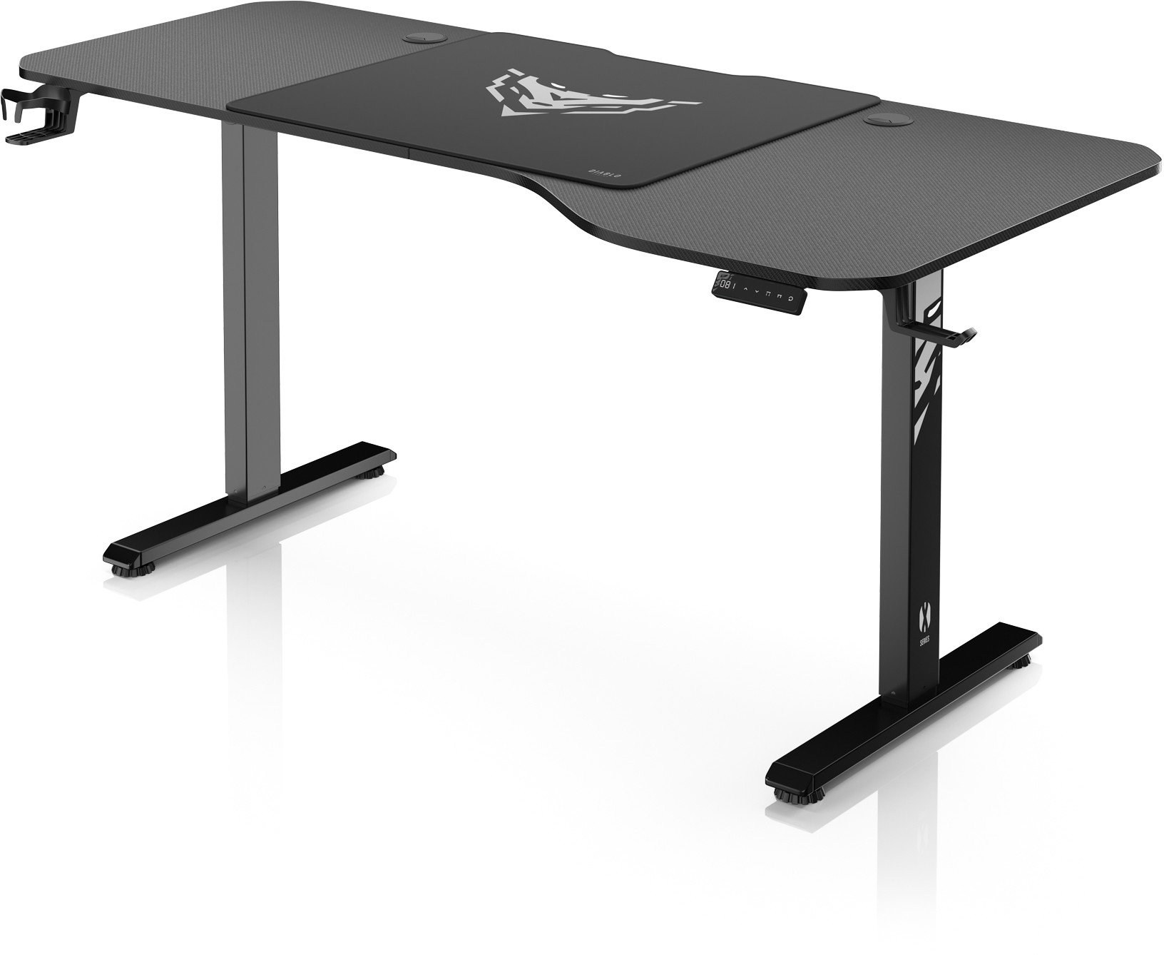 Tavolinë gaming Diablo X-tensio, elektrike me lartësi të rregullueshme, 160cm, e zezë