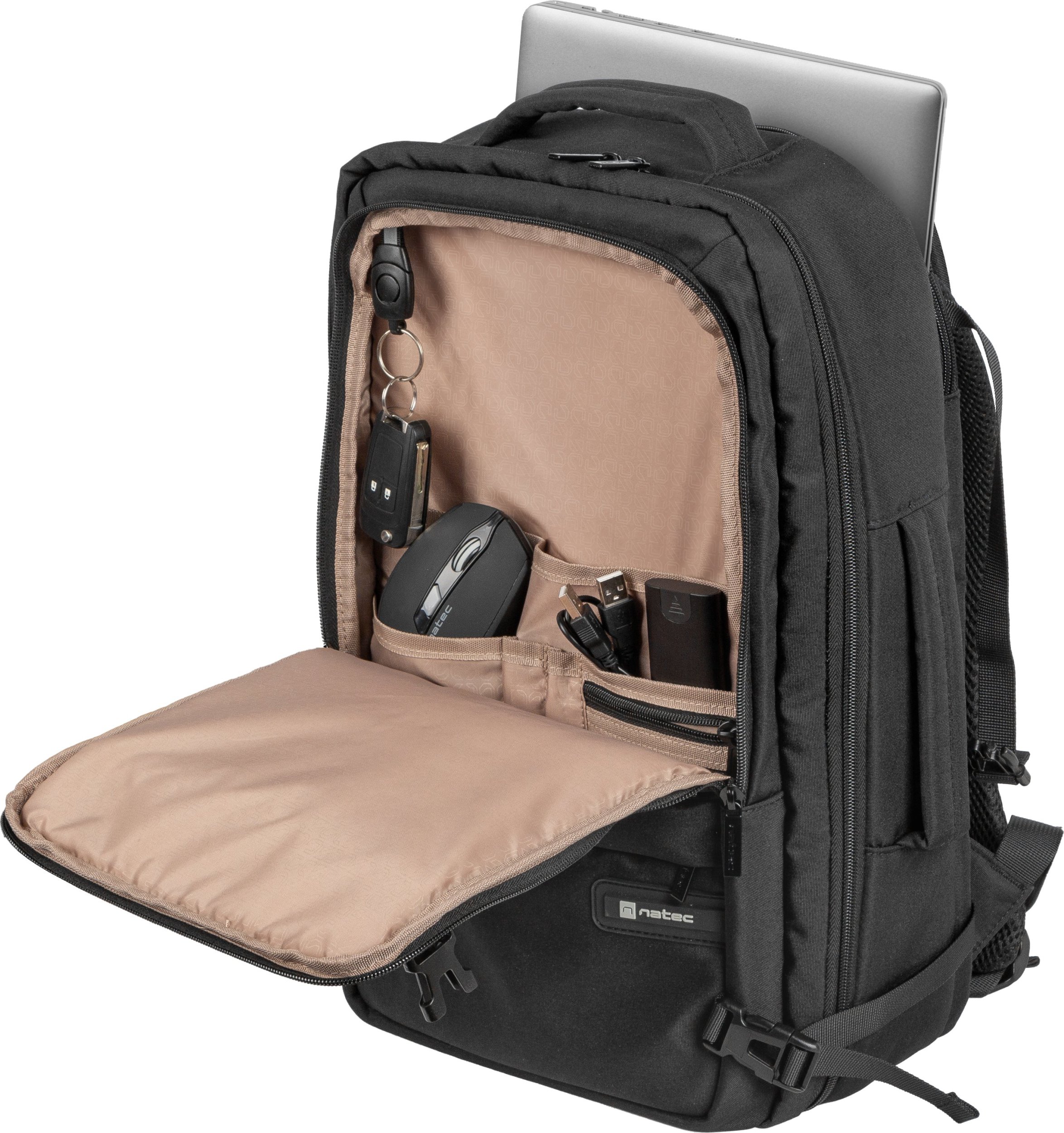 Çantë shpine Natec Camel Lite, 15.6", 19L, për kabinë avioni