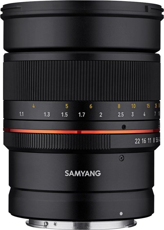 Objektiv Samyang Canon RF 85mm f/1.4, fokus manual, i zi