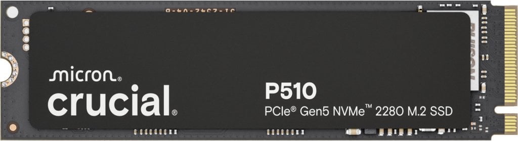 SSD Crucial P510, 1TB, M.2 2280 PCIe 5.0 NVMe, me heatsink
