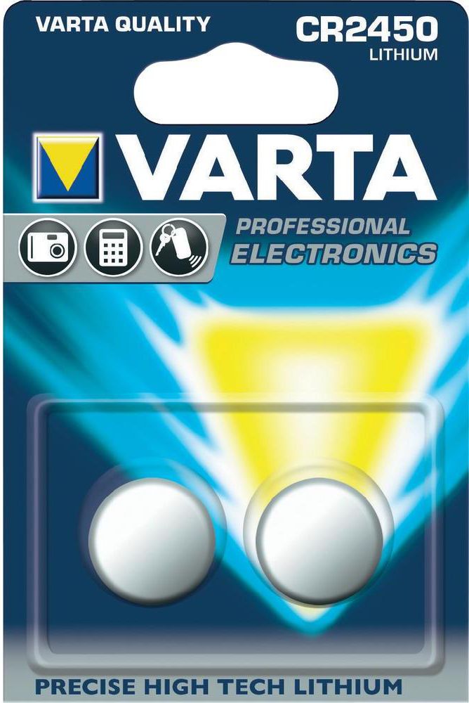Bateri Varta Electronics CR2450, 620mAh, 2 copë
