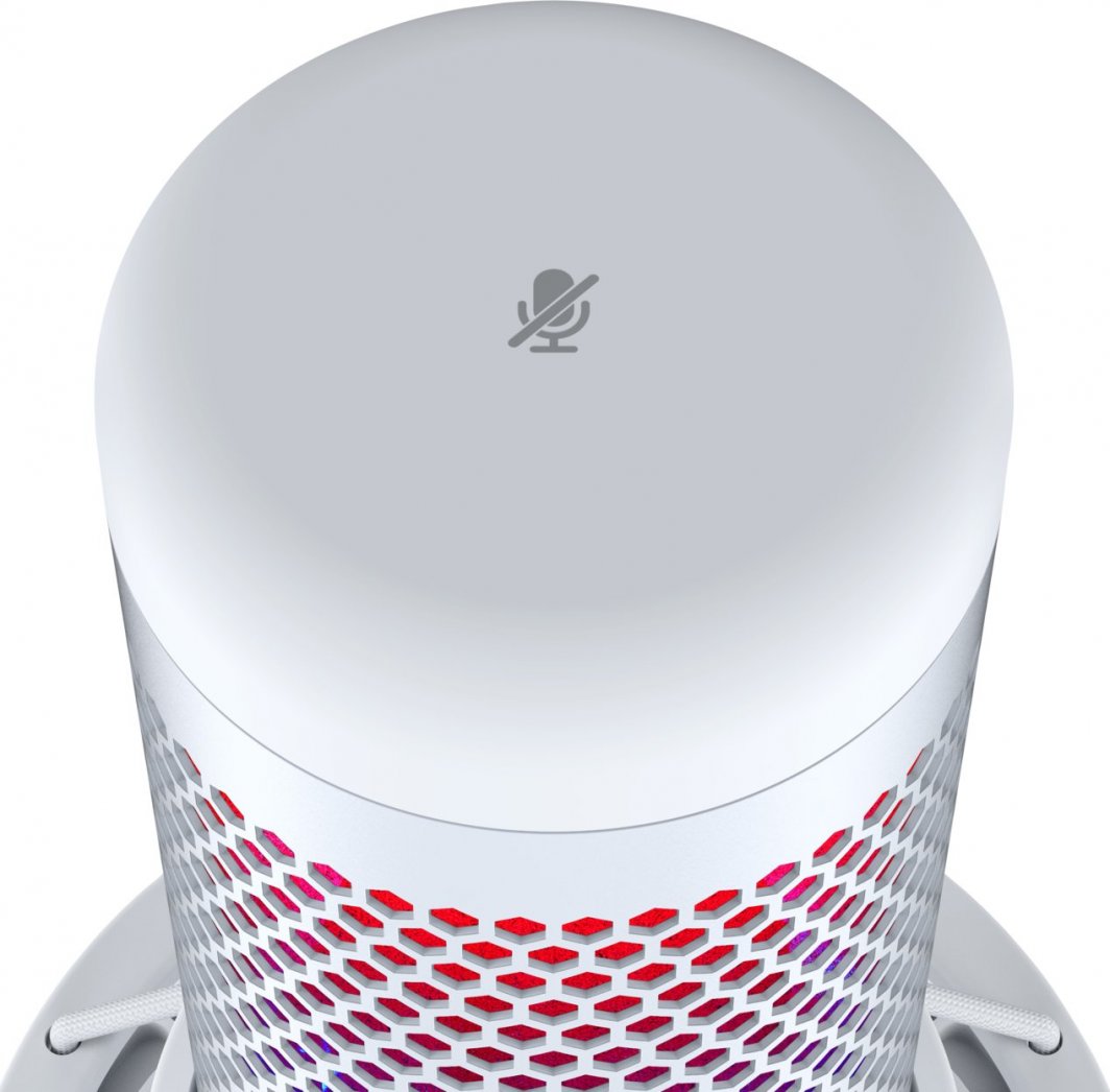 Mikrofon HyperX QuadCast S (519P0AA), USB, RGB, i bardhë