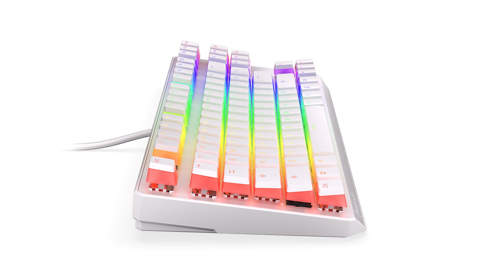 Tastierë mekanike Gaming Endorfy THOCK TKL OWH P, USB, Kailh Brown, RGB, e bardhë