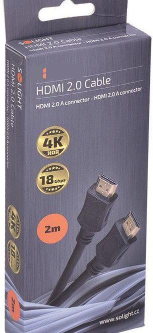 Kабел HDMI Solight SSV1222, 2.0, 2m, 4K