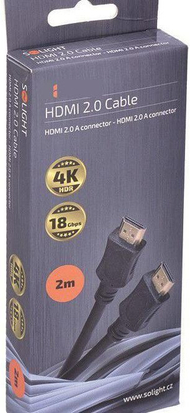 Kабел HDMI Solight SSV1222, 2.0, 2m, 4K