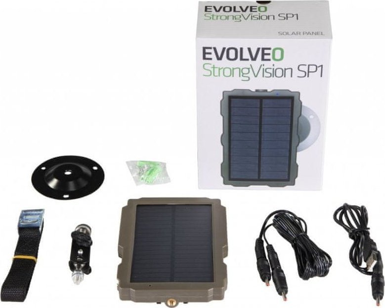 Сончев панел Evolveo StrongVision SP1, за ловечка камера, IP65, црн
