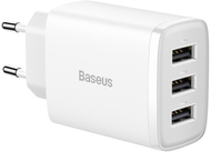 Karikues Baseus, 3xUSB-A, 17W, i bardhë