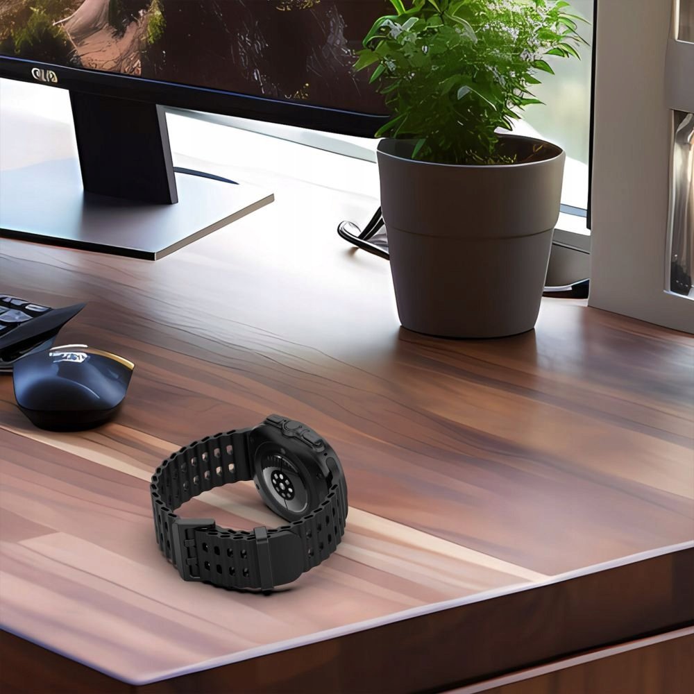 Rrip ore Tech-Protect Iconband për Samsung Galaxy Watch Ultra 47mm, TPU, sportiv, i zi