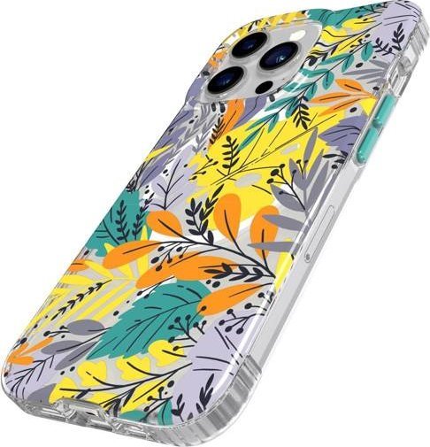 Mbulesë telefoni Tech21 Evo Art Floral për iPhone 13 Pro, MagSafe, me xham mbrojtës, transparente me lule