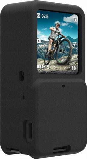 Куќиште од силикон Puluz PU573B за DJI Action 2 Power Combo, заштитно, црно