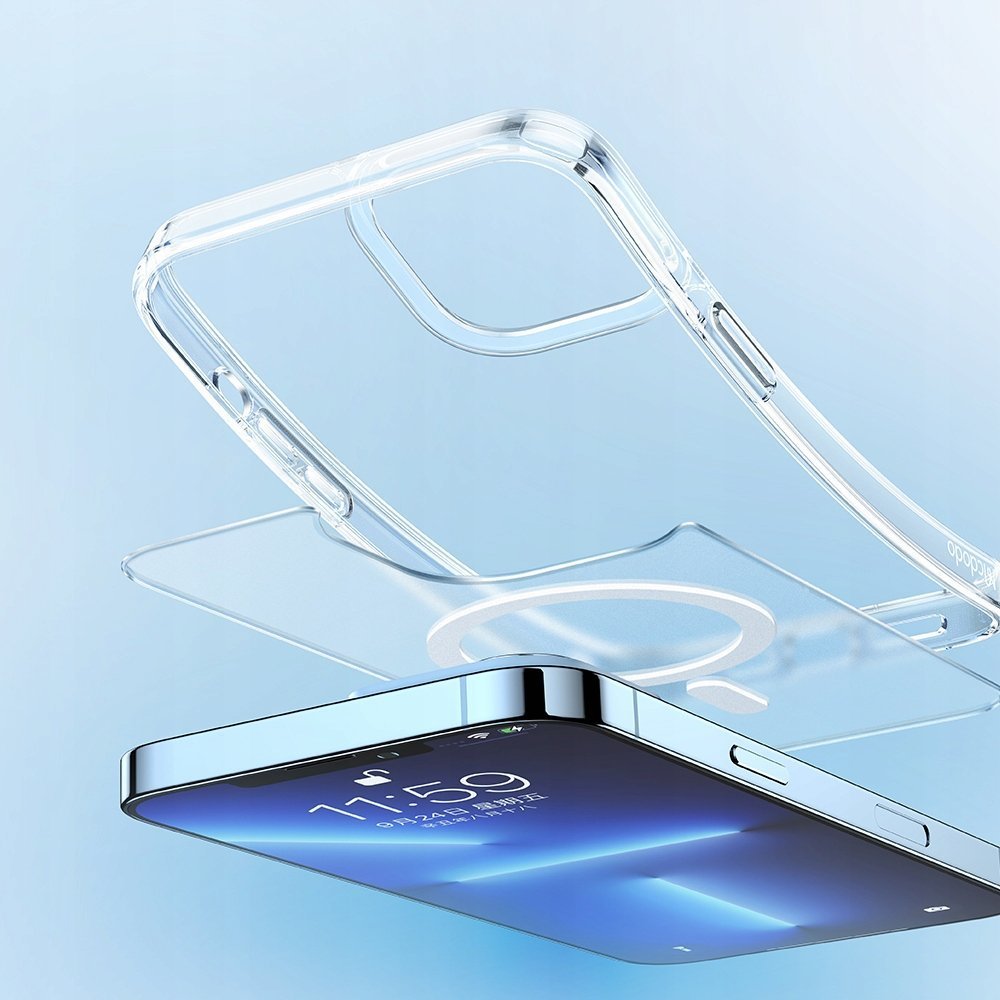 Mbulesë magnetike transparente Mcdodo PC-1890, për iPhone 12 12 Pro, transparente