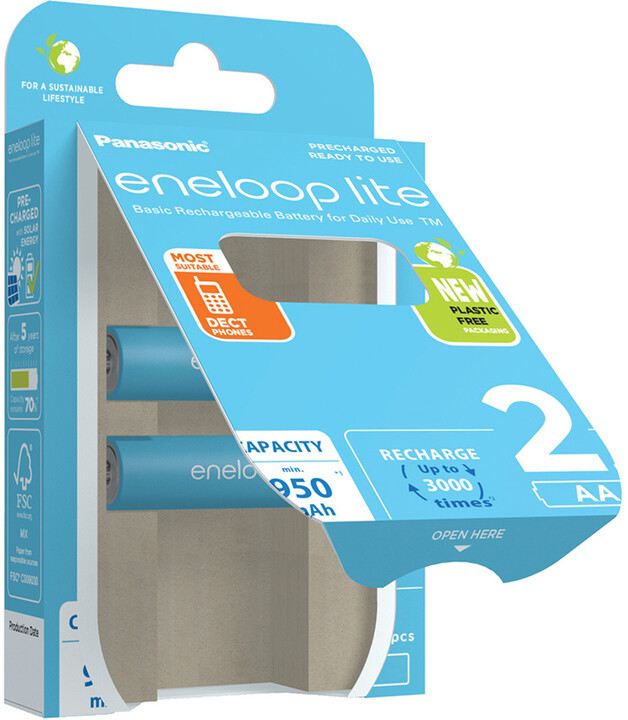 Bateri të rikarikueshme PANASONIC Eneloop Lite HR6 AA 3LCCE/2BE