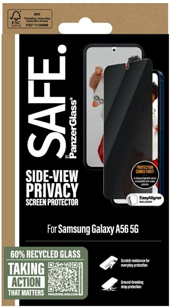 Mbrojtëse ekrani PanzerGlass SAFE Privacy, Samsung Galaxy A56 5G, Ultra Wide Fit, transparente