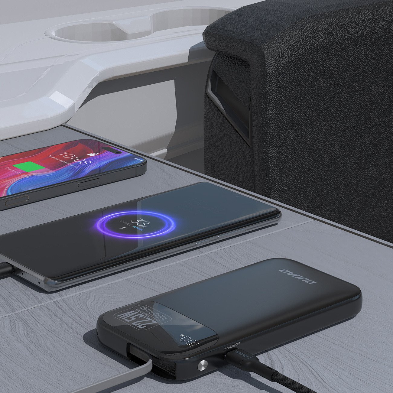 Power bank Dudao K31, 10000mAh, 22.5W PD, e zezë