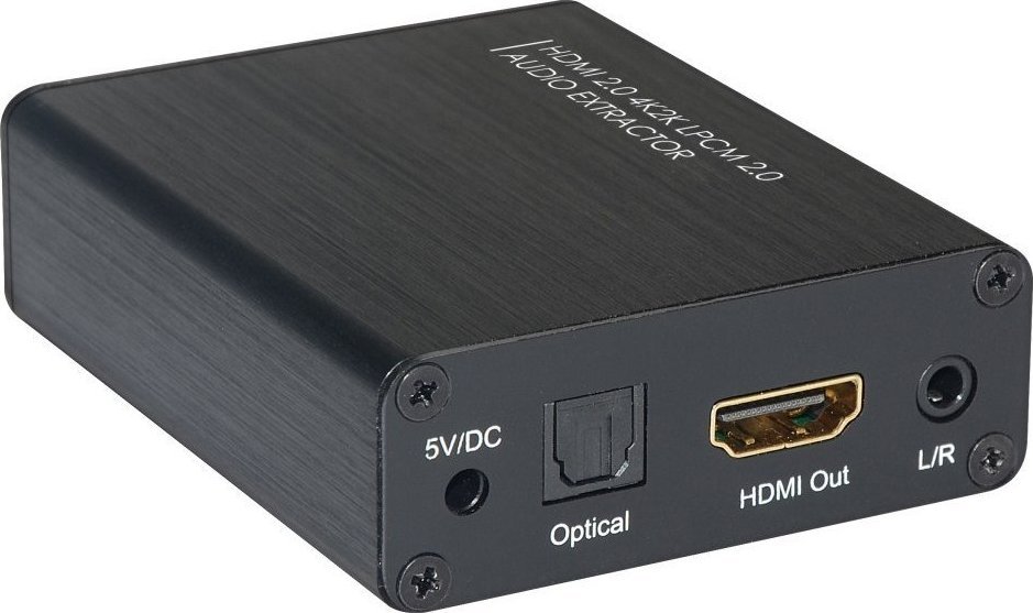 Ekstraktor audio Techly 5.1CH, HDMI 4K, Toslink dhe 3.5mm, i zi