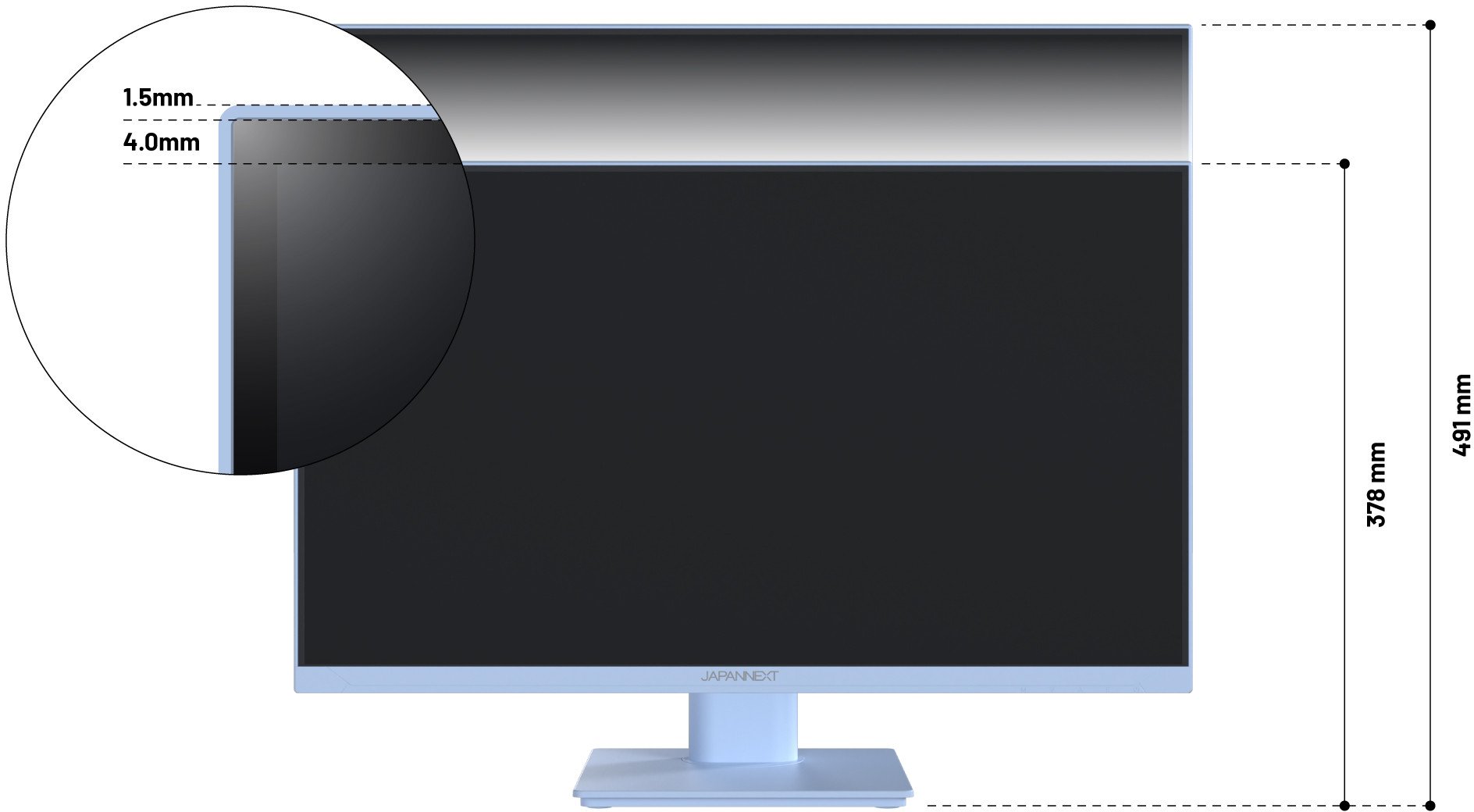 Monitor gaming JapanNext FHD 23.8", 1920x1080, i zi