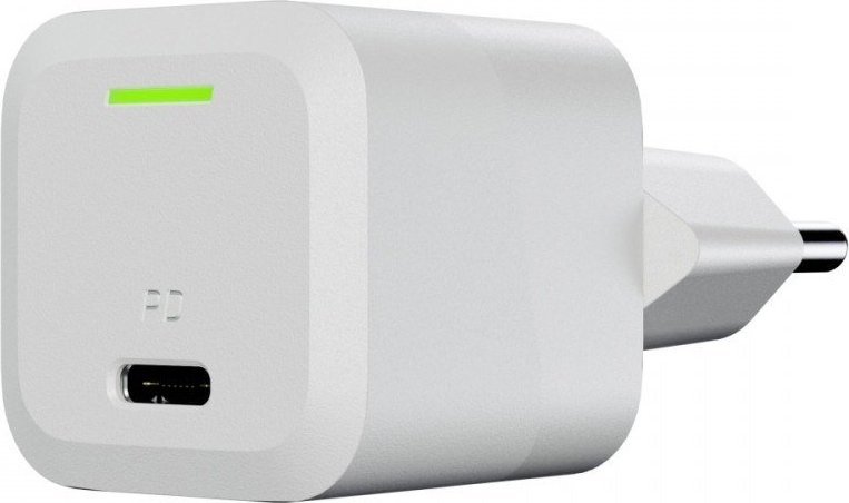 Karikues USB C Green Cell PowerGaN CHARGC06W, 1x USB C, 3A, i bardhë