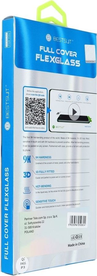 Mbrojtës ekrani Partner Tele.com për Huawei P30 Pro, xham fleksibël nano 5D, ngjitje e plotë, transparent