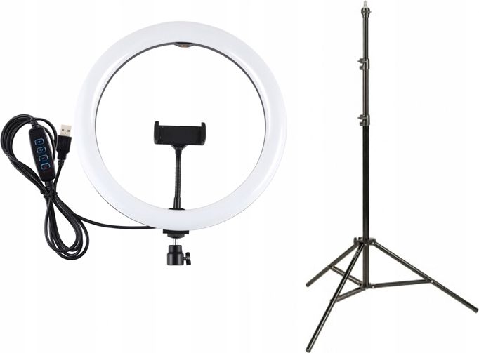 Llambë për studio Xrec LED Ring Lamp + tripod 230cm, 12W
