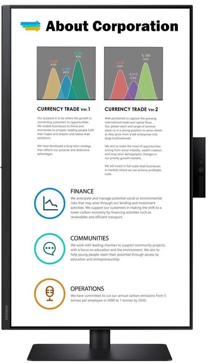 Monitor Samsung S40VA Webcam - LED 24 ", Full HD, i zi