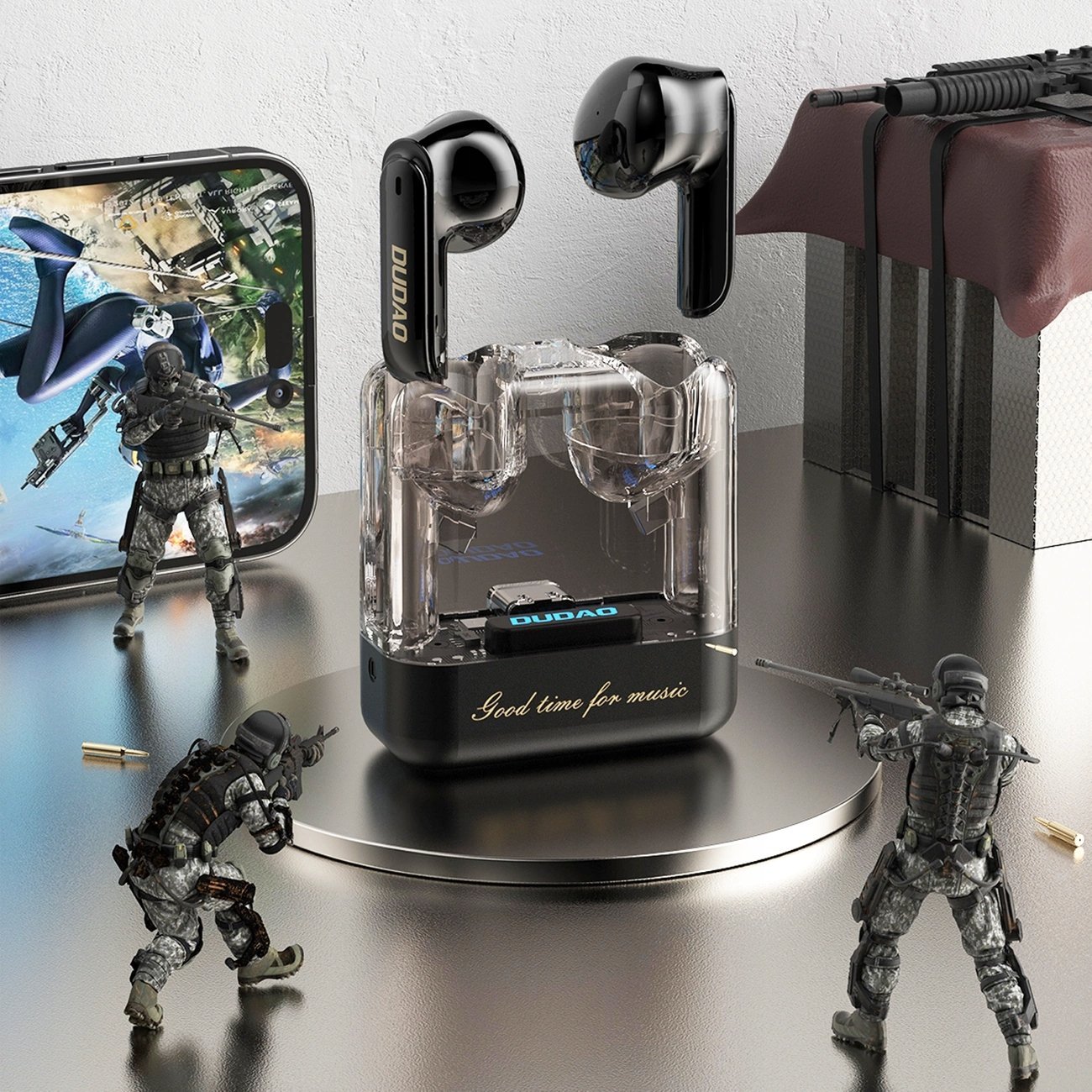 Kufje wireless Dudao U18Pro, TWS, Bluetooth 5.3, të zeza