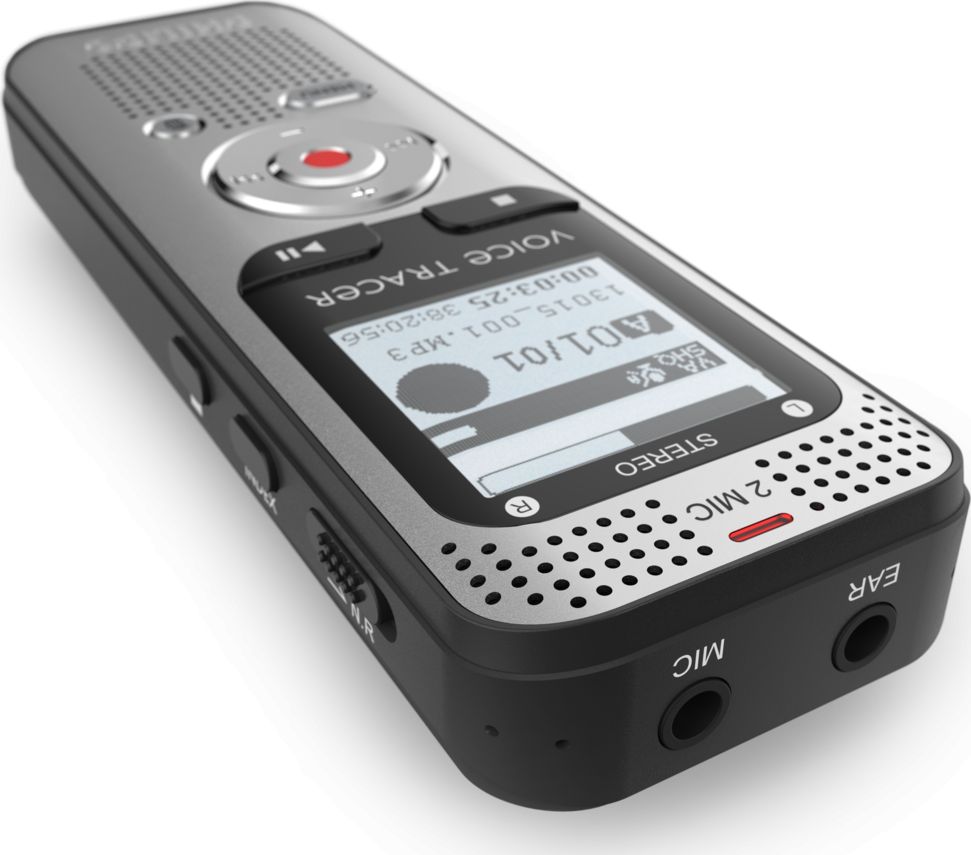 Снимач на глас Philips Voice Recorder DVT2010, 8GB, microSD, сребрен