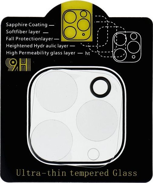 Mbulesë xhami për kamera OEM, iPhone 11 Pro Max, 5D Full Glue, transparente