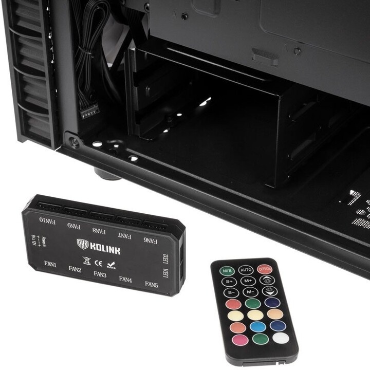 Kasë Kolink Observatory Lite Mesh RGB Mid Tower, e zezë