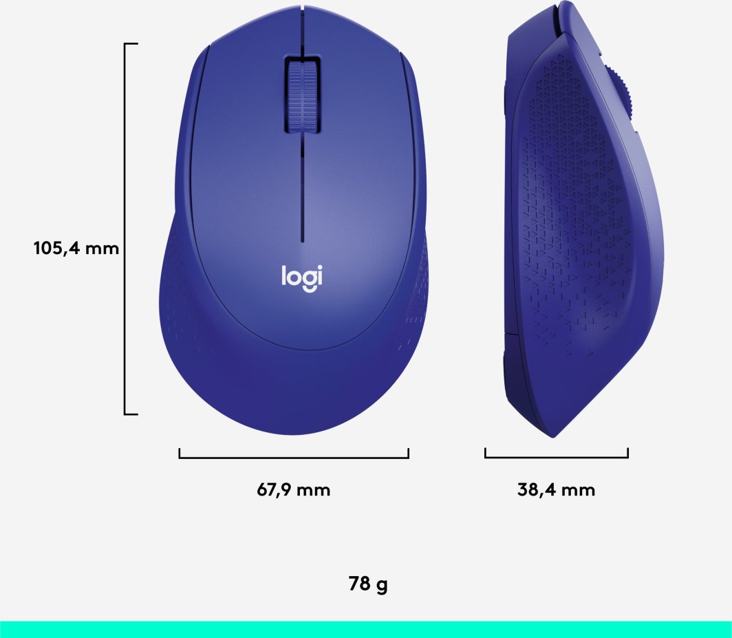 Maus Logitech M330, wireless, USB, i kaltërt