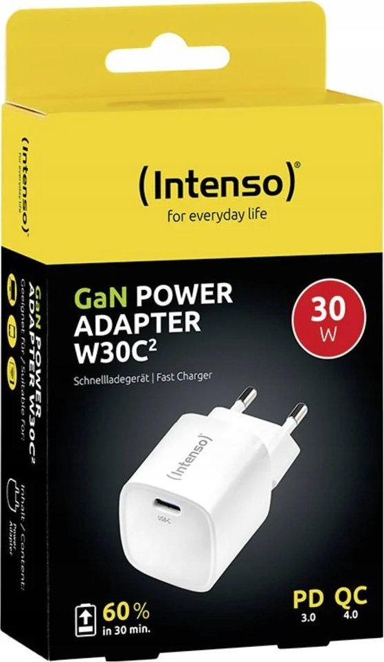 Karikues muri Intenso Power Adapter W30C2, 30W, USB C, i bardhë