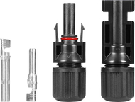 Konektorë MC4 për panele fotovoltaike, set 100 copë, 1000V DC, të zinj