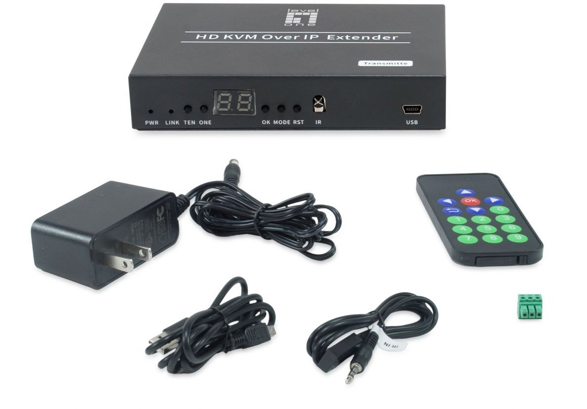 Transmetues HDMI LevelOne HVE-6701T, Video Wall mbi IP, PoE, i zi