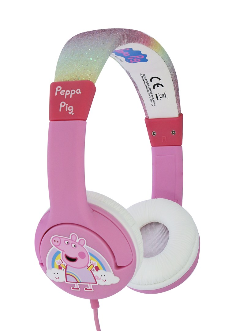 Kufje OTL Peppa Pig Glitter Rainbow Junior, rozë